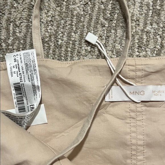 Mango Gina Pleated Corset Top In Light Beige - Picture 2 of 3